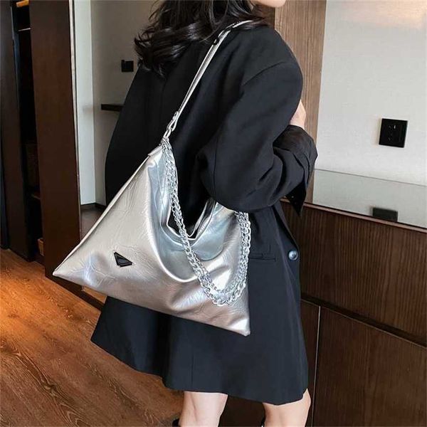 

22% off bag 2024 new launch designer handbag one large capacity commuter simple and versatile tote silver chain12jh