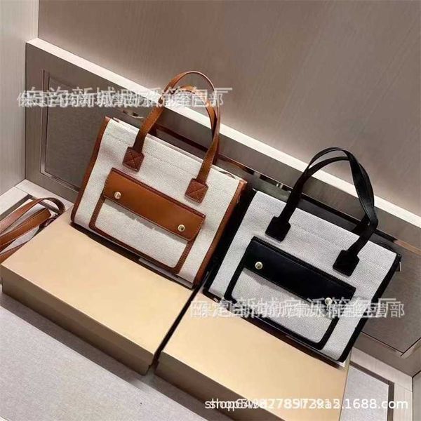 

26% off bag 2024 new launch designer handbag early launch women's letter printed one crossbody linen canvas spliced tote