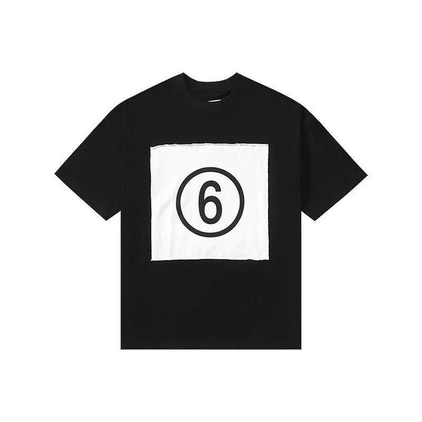 

letter designer mm t shirt numeric margielas mm6 embroidery printing loose magilla style summer men's and women's 6 short sleeve t, White;black