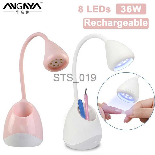 

nail dryers 36w rechargeable mini nail lamp uv light for gel nails portable nail dryer led lamp stand for manicure storage pen holder x0828