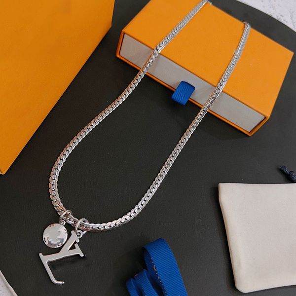 

luxury designer necklace fashion brand sterling silver l letternecklace pendant christmas valentine day gifts wholesale
