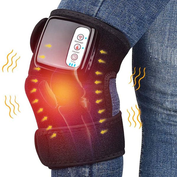

leg massagers electric heating knee massager far infrared joint physiotherapy elbow pad vibration massage pain relief for device 230828