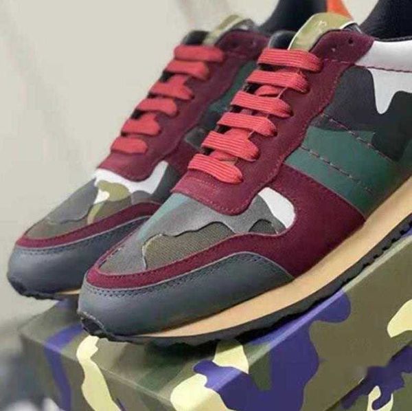 

casual shoes designer camouflage mesh shoes casual suede sneakers flat for men and women, Black