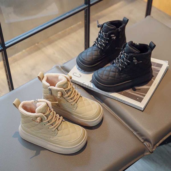 

boots kids short boots for girls shoes new winter leather children boots fashion princess girls warm boots big kids snow shoes l0828, Black;grey