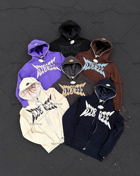 

womens hoodies sweatshirts fashion gothic color letter printing hoodie womens y2k spring and autumn loose casual allmatch zipper sweater clo, Black