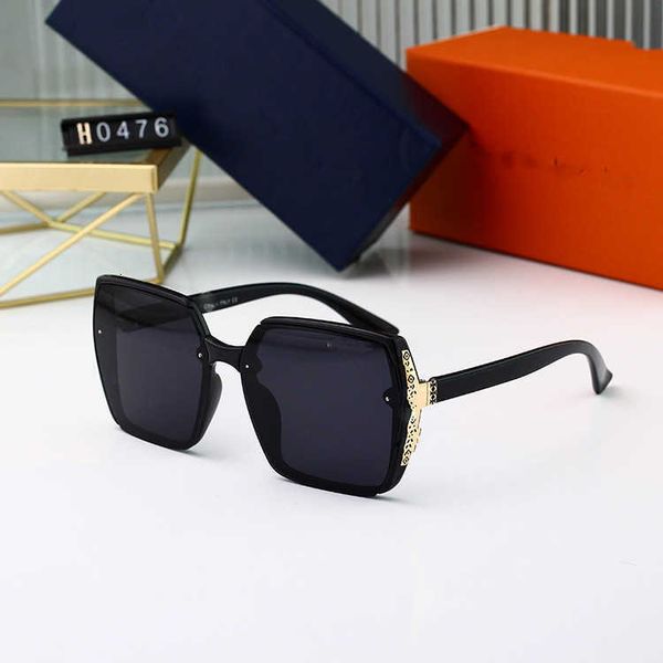 

2023 new sunglasses fashion box female advanced sensation male, White;black