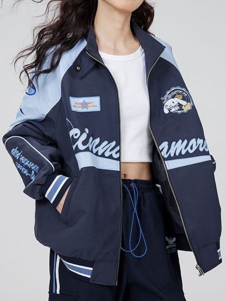 

womens jackets deeptown y2k kawaii cute egirl jacket sweet american retro cartoon print design autumn winter fashion baseball 230828, Black;brown