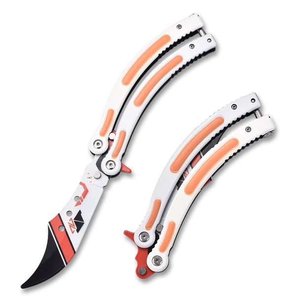 

practice butterfly knife stainless steel dull blade butterfly knives edc outdoor tools camping knives