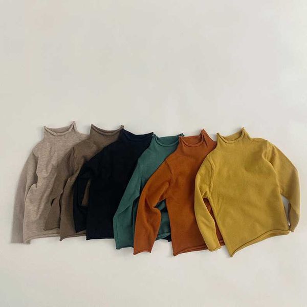 

knitting baby girls boys pullover autumn winter kids solid color pullovers baby girls boys sweaters, Blue