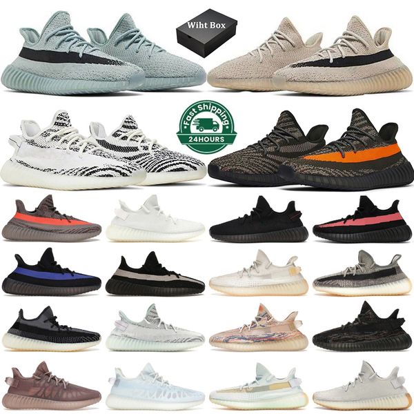 

with box designer running shoes men women snekaers onyx bone cream salt slate v2 zebra dazzling blue black red rock mx frost blue oreo glow, White;red