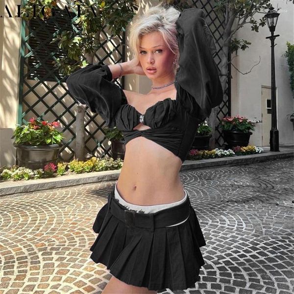 

work dresses fashion autumn black low waist skirt woman purple a-line e-girl aesthetics goth mini dress spring, White;black