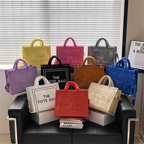 

20% off bag 2024 new launch designer handbag letter plush tote versatile women's handheld one crossbody