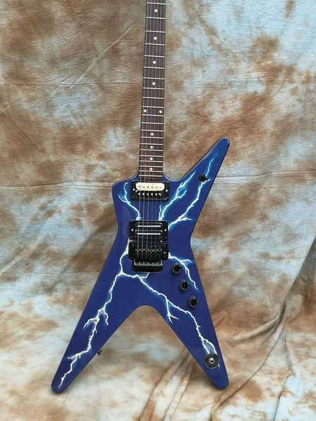

electric guitar dimebag bluebolt, quality guitar, floydrose tremolo