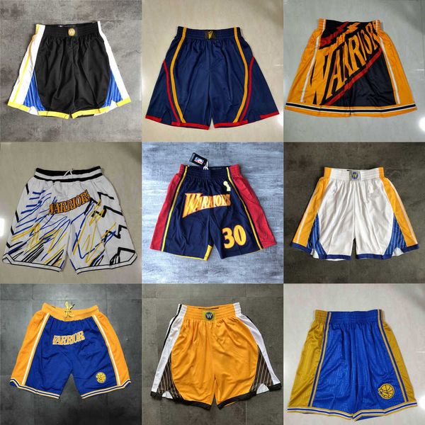 

golden state''warriors''men throwback basketball shorts pocket, Black