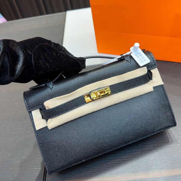 

women handbag purse plain wallets genuine leather golden hardware fashion letters multiple colors small wallet 5a quality hand pouch 21cm