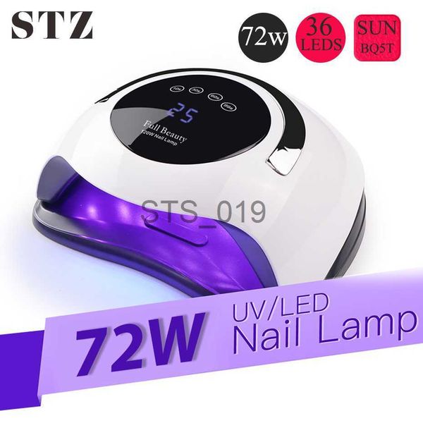 

nail dryers stz 72w high power nail dryer machine all gel polish fast curing uv led nail lamp lcd touch display auto sensor manicure sunbq5t