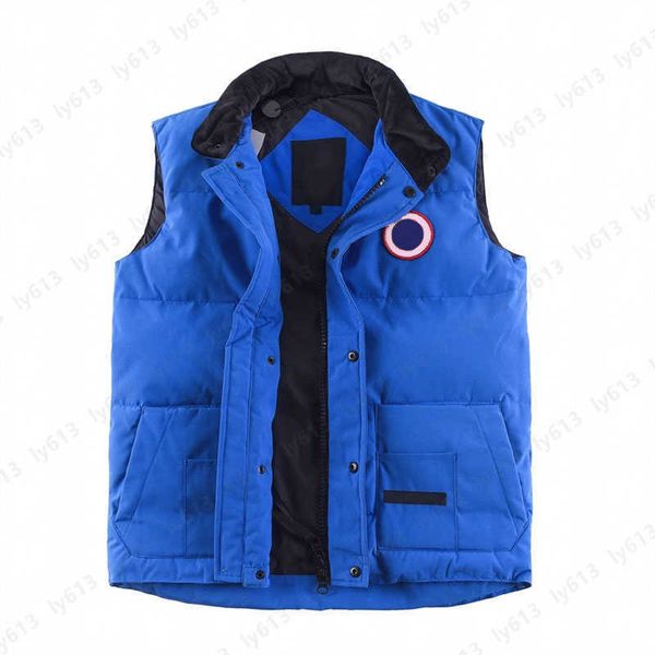 

designer vest men down jacket anti-fake chip sensor 10d waterproof coated layer 80% white duck downs padding ykk zipper canadian goose puffe, Black;white
