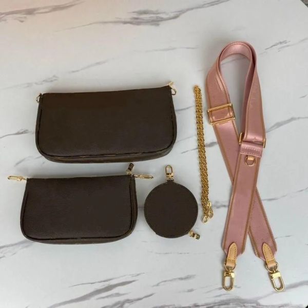 

designer bag crossbody bag luxurys handbags wallet 50colors women shoulder bags multi pochette accessoires genuine leather purses flower min