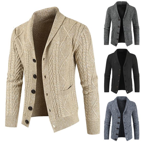 

men's sweaters winter long sleeve sweater knit cardigan jacket warm 230826, White;black