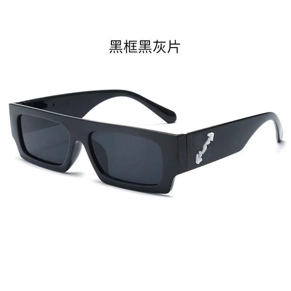 

off sunglasses women's small frame square 2023 new sunglasses fashion men's personalized uv protection street shoot, White;black