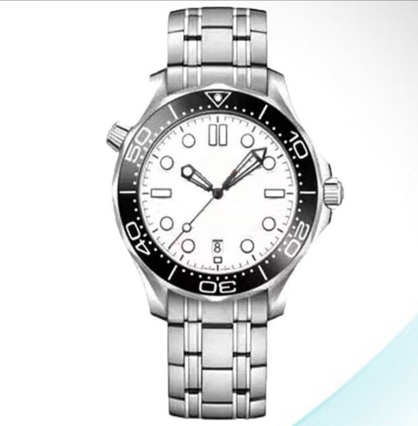 

omeg men's watches fashion automatic mechanical movement watch comfortable silicon wristwatches montre movement white dial waterproof m, Slivery;brown