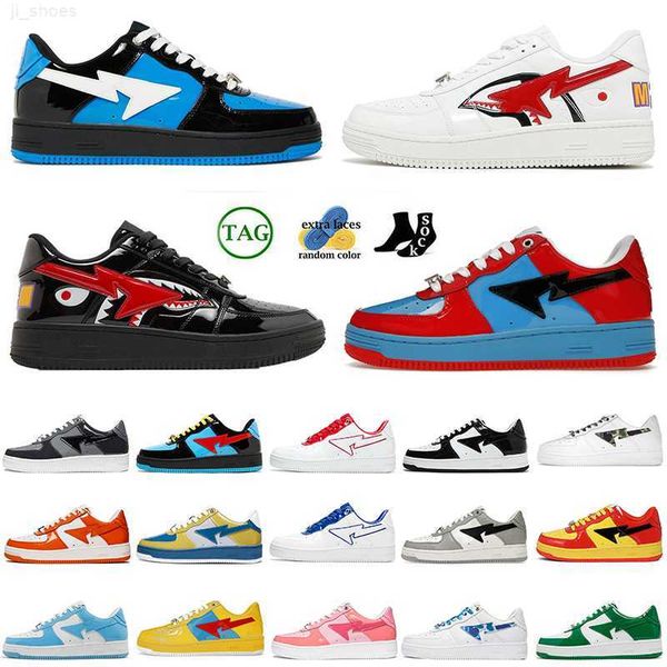 

sta sk8 luxury designer casual shoes sneakers women men stas sk8 patent leather black abc camos blue color camo pink orange green sports fas