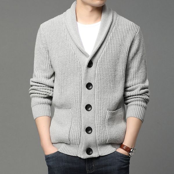 

men's sweaters high end wool designer thick korean autum winter brand fashion cable knit sweater jacket men casual coats mens clothing, White;black