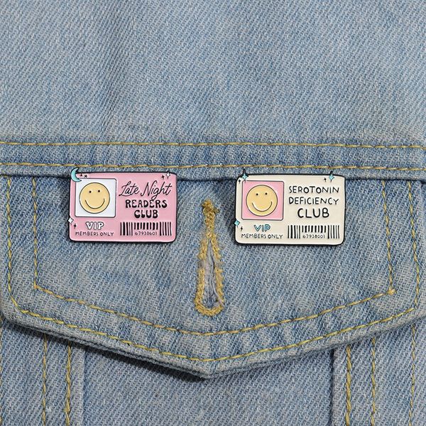 

members only brooch cute anime movies games hard enamel pins collect cartoon brooch backpack hat bag collar lapel badges, Blue