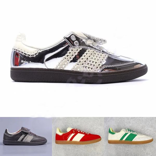 

running shoes 2023 wales bonner silver metallic skates designer skate shoes red white green men's sneakers, Black