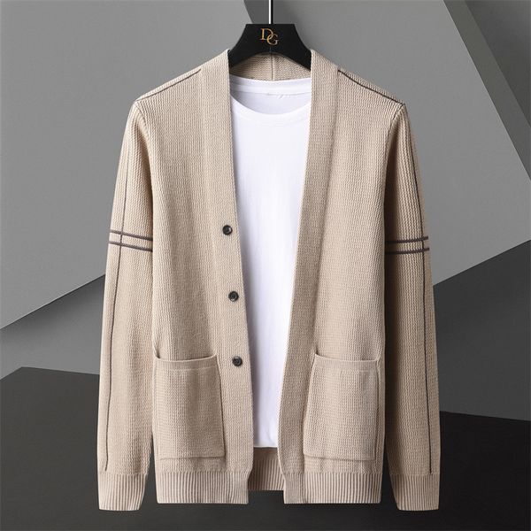 

men's sweaters 2023 cardigan male garment coat sweater fall line decoration knitting man long sleeve slim fit hombre botones 230828, White;black