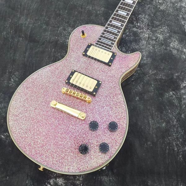 

factory customized pink shiny body rosewood fingerboard electric guitar