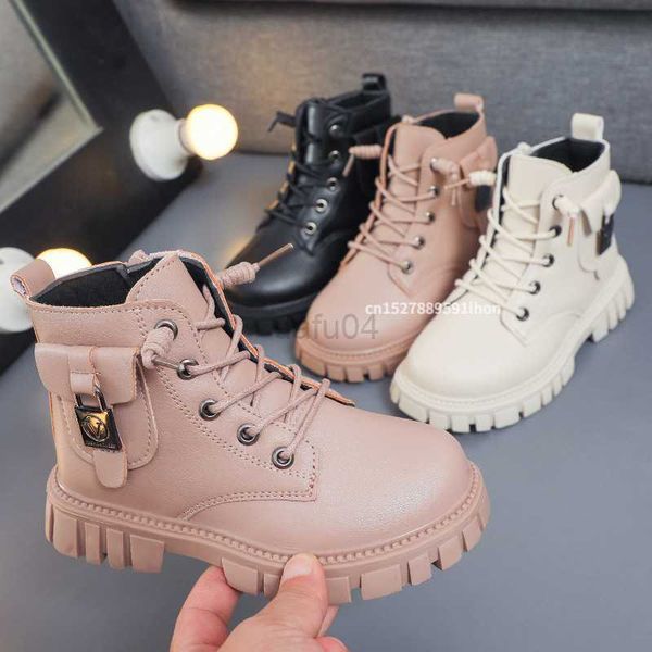 

boots autumn and winter girls ankle boots fashion non-slip boys pu leather short boots children korea boots fall toddler girl boots l0828, Black;grey