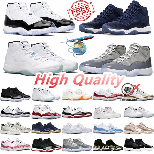 

new high 11 basketball shoes cement cool grey cherry 11s sneakers jubilee pure violet animal instinct pantone low university blue men women