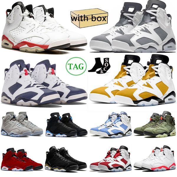

with box jumpman 6 6s basketball shoes for men women yellow ochre white infrared cool grey black infrared toro outdoor sneaker sport trainer