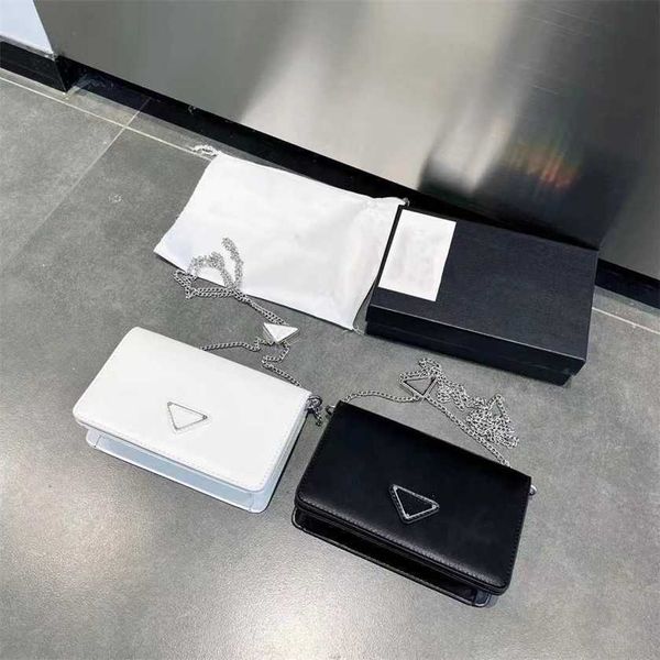 

26% off bag 2024 new launch designer handbag early launch p family chain small square triangle label bright leather crossbody fashion women&