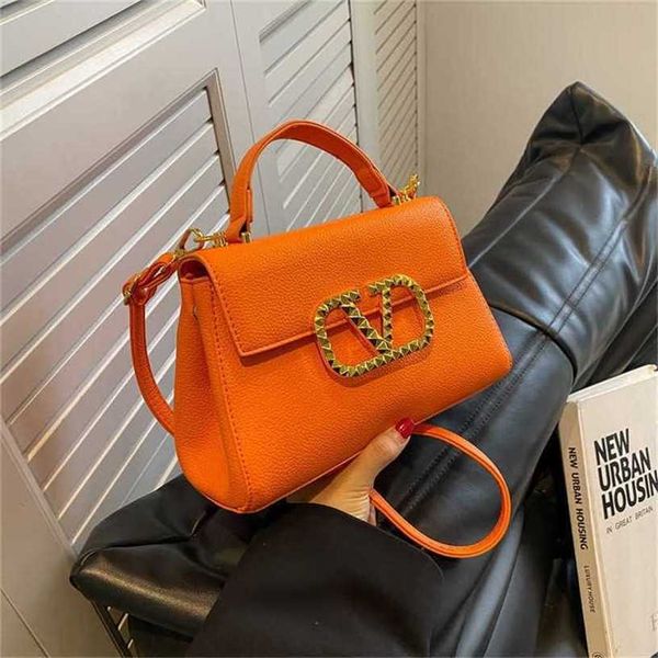 

13% off bag 2024 new launch designer handbags new lychee pattern colorful letter crossbody solid women's