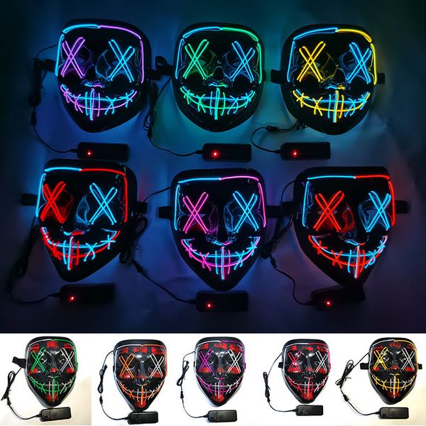 

party masks halloween mask led light up scary mask for festival cosplay halloween costume masquerade parties carnival gift fy7943 0824