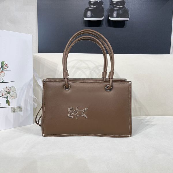 

shopping shoulder bag large capacity handbag genuine leather letter travel pouch large capacity tote bags zipper magnetic zipper closure fem