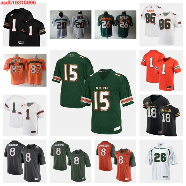 

miami hurricanes football jersey 61 francis mauigoa 56 leonard taylor iii 20 james williams 63 okunlola 8 frank ladson jr. 39 moss 44 rueben, Black