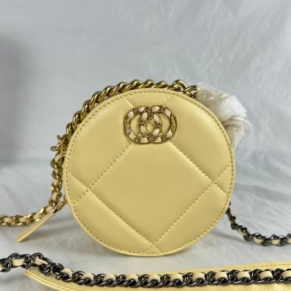 

brand bag mini round bun bag designer women's shoulder bag luxury leather metal chain bag fashion crossbody bag wallet