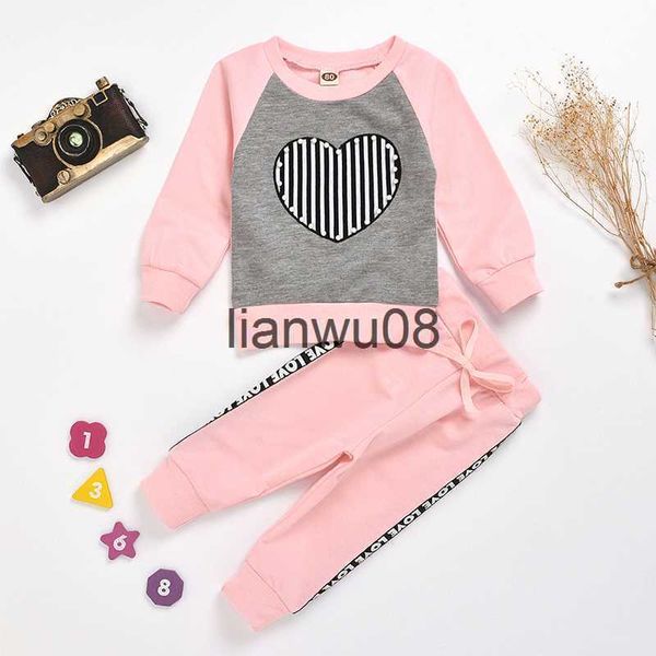 

clothing sets girls clothing sets autumn winter toddler girls clothes suit love beaded ants cotton outfit kids tracksuit for girl suit x0828, White