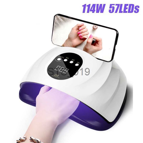 

nail dryers 114w led uv nail lamp for manicure nail polish dryer lamp for drying all gels with smart sensor manicure machine nail salon tool