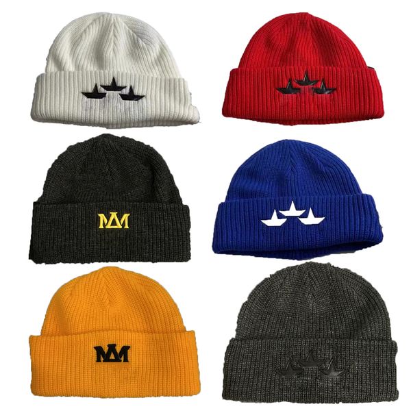 

knitted hat autumn winter caps mens women designer beanie cap casual fitted woolen caps 85hs#, Blue;gray