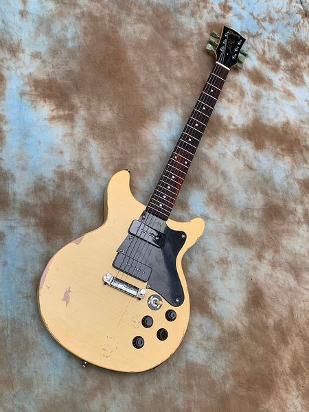 

aged/relic, electric guitar, thin nitro finish, tv yellow, special, high quality