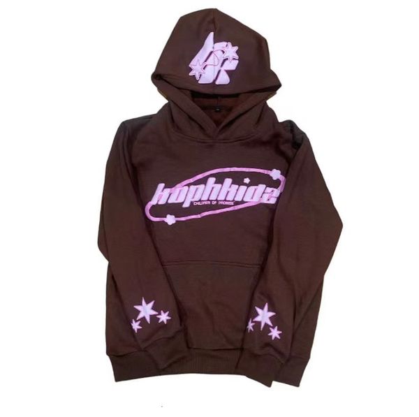 

mens hoodies sweatshirts streetwear pullover for men and women y2k casual loose letter star print lazy hooded long sleeved zipper sweatshirt, Black