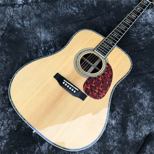 

41 inches d type solid spruce acoustic guitar ebony fingerboard