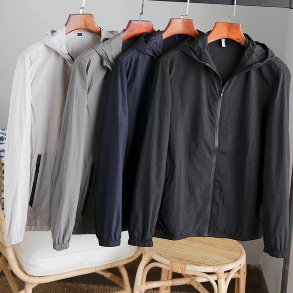 

men's jackets summer thin men's outdoor casual all-in-one waterproof windproof breathable quick-drying hooded jacket 230826, Black;brown