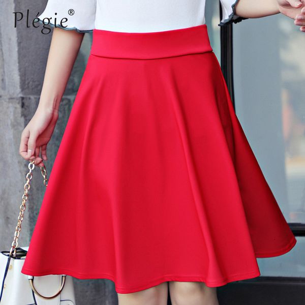 

skirts plegie high waist midi skirt spring autumn streetwear knee length with safety pants faldas mujer moda 230828, Black