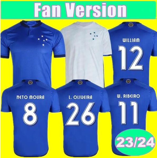 

2023 24 cruzeiro william mens soccer jerseys machado w.ribeiro m.vital home away short sleeves football shirts aldult short sleeve uniforms, Black;yellow