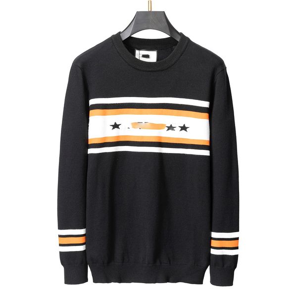 

men designer sweaters long sleeve fashion autumn spring luxury clothing letter embroidery pullover sweater coat #006, White;black